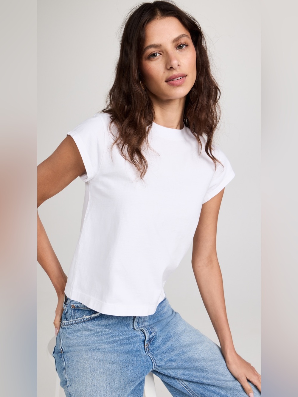 Agolde Bryce Cap Sleeve Tee